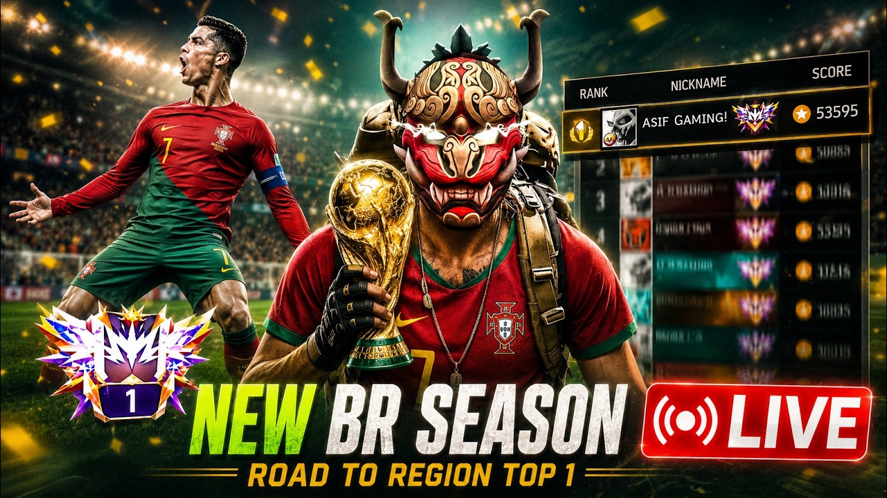 New Season Br Rank Push To Grandmaster Top 1 🤩 In V Badge & Hackers Lobby ! | Garena - Free Fire