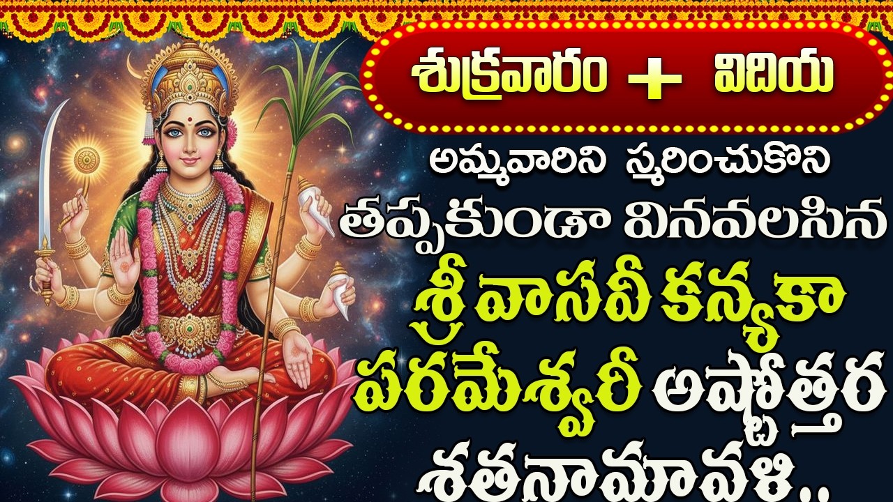 శ్రీ వాసవీ కన్యకా పరమేశ్వరీ అష్టోత్తర శతనామావళి | Vasavi Kanyaka Parameshwari Ashtothram Song