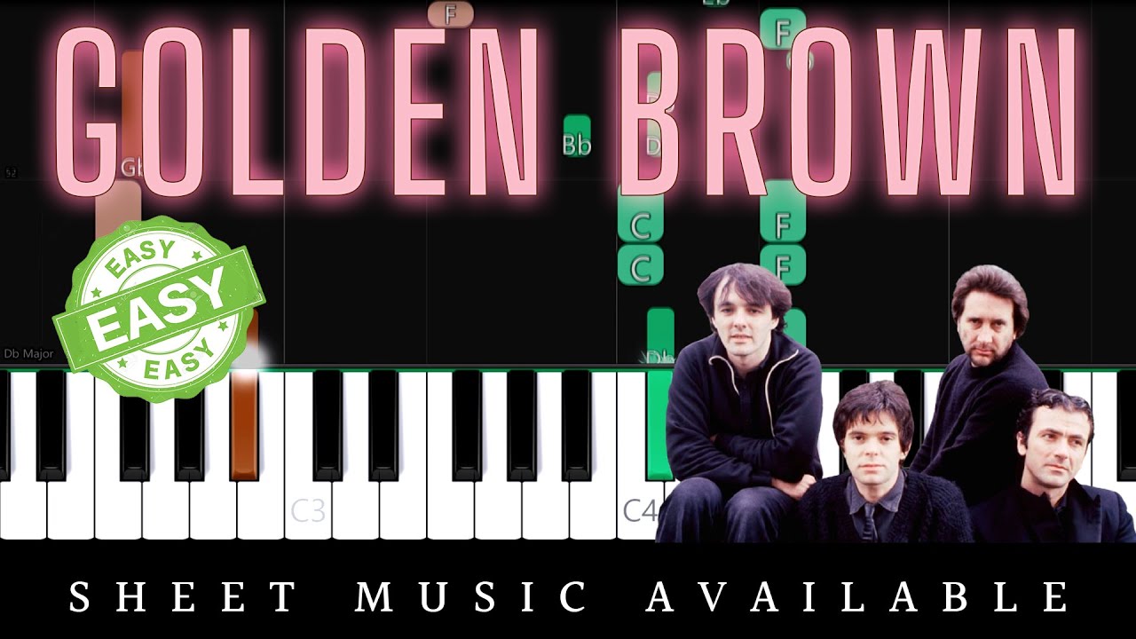 The Stranglers - Golden Brown (Easy Piano Tutorial)