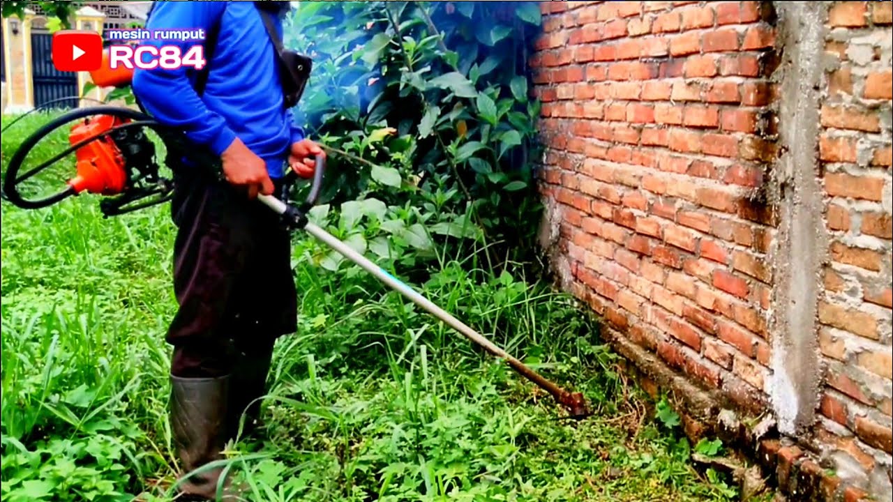 Alon Alon waton kelakon  Potong rumput di tempat pelanggan     mesin rumput 328 #rc84