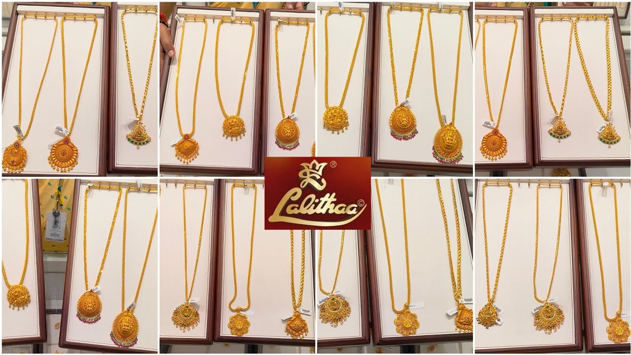 Lalithaa Jewellery 4g Pendant 24g Chain/Pendant With Chain/Traditional & Fancy Collection