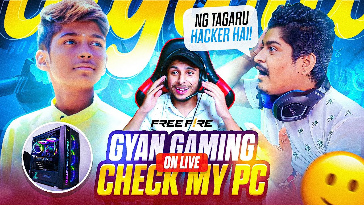 GYAN GAMING CAUGHT MY PANEL ON LIVE🤯😬 ON LIVE PC CHECK💔 @GyanGaming