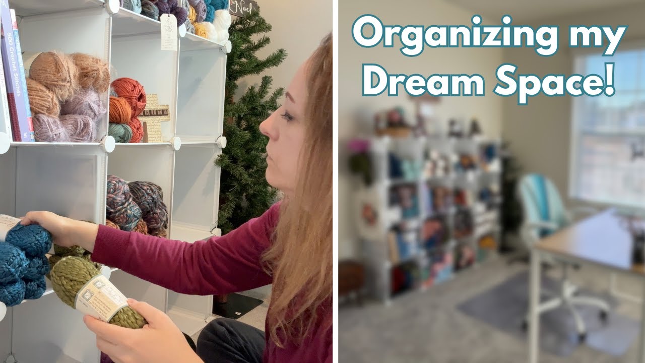 My New Craft Room Setup! Organize my YARN with me!