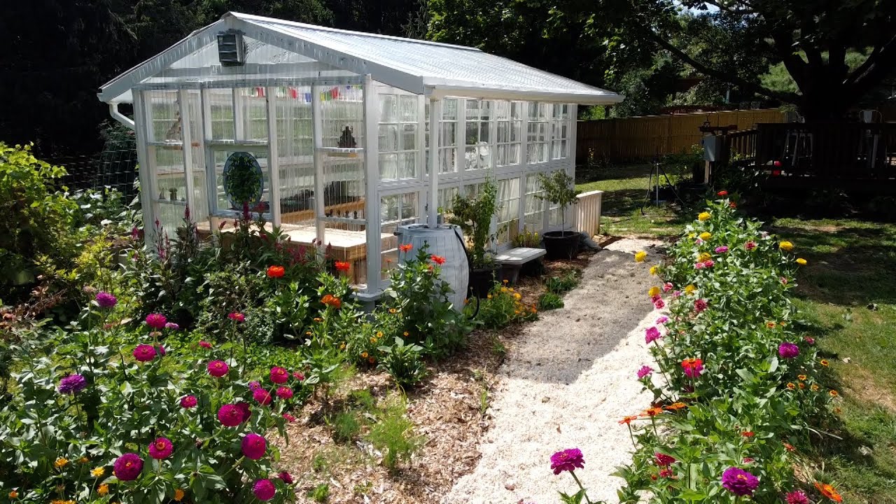 Man Builds Greenhouse Using Recycled Barn Windows