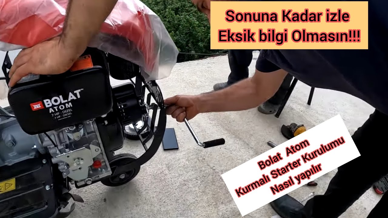 Bolat 7 Hp Dizel Kurmalı Starter Montajı Nasıl Yapılır