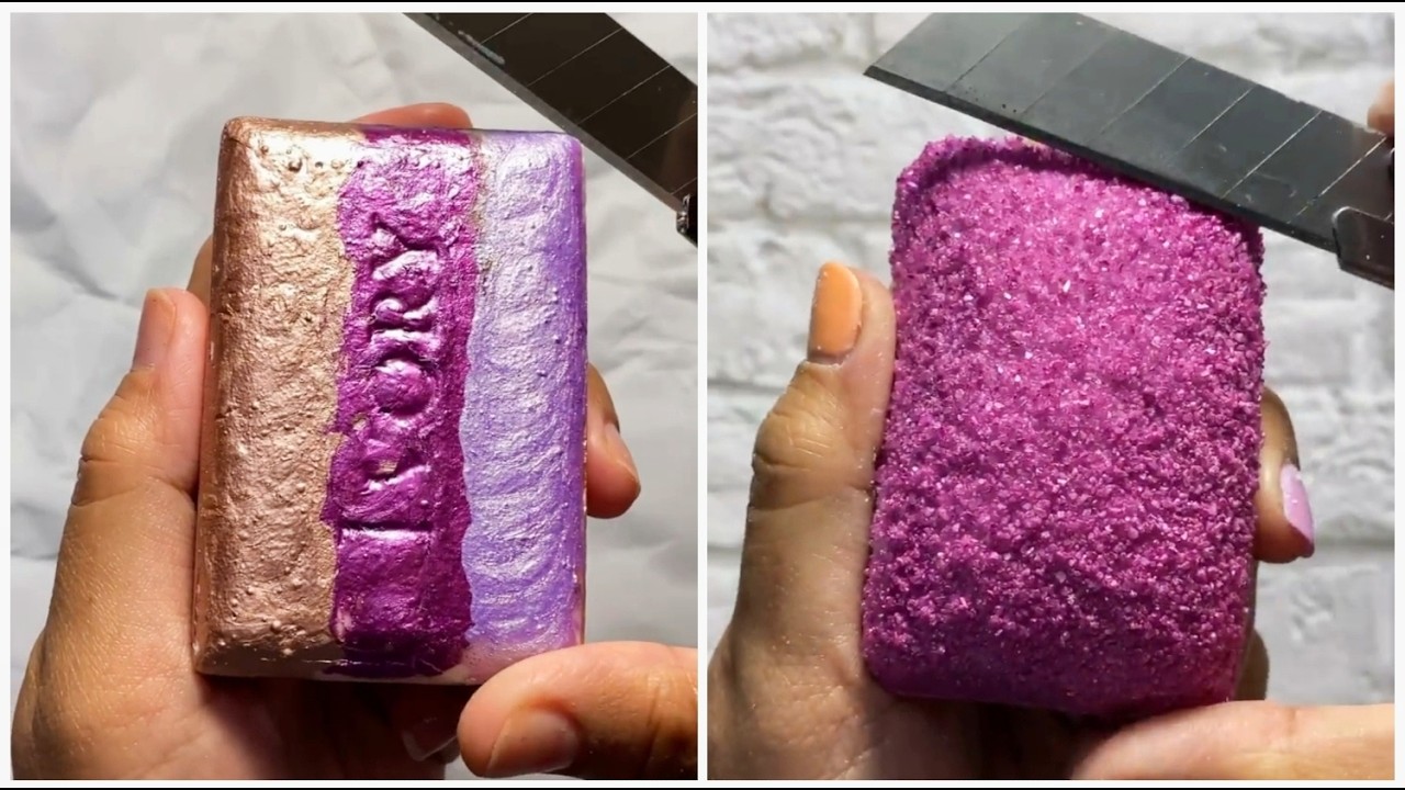 ✨ ASMR Soap Carving for Stress Relief ✨