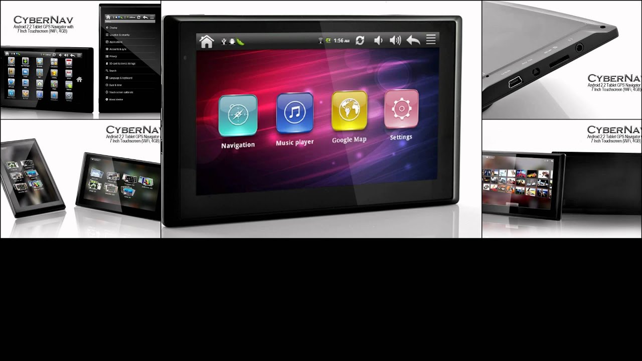 Android 2.2 Tablet GPS Navigator with 7 Inch Touchscreen WiFi 4GB FM Transmitter - CyberNav