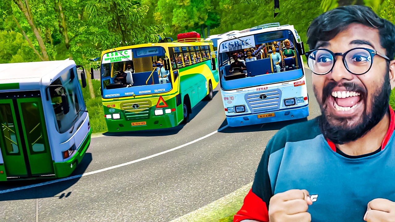 Thrilling Dangerous hairpin race: KSRTC Venad vs. KSTRC Super Express @maalbro