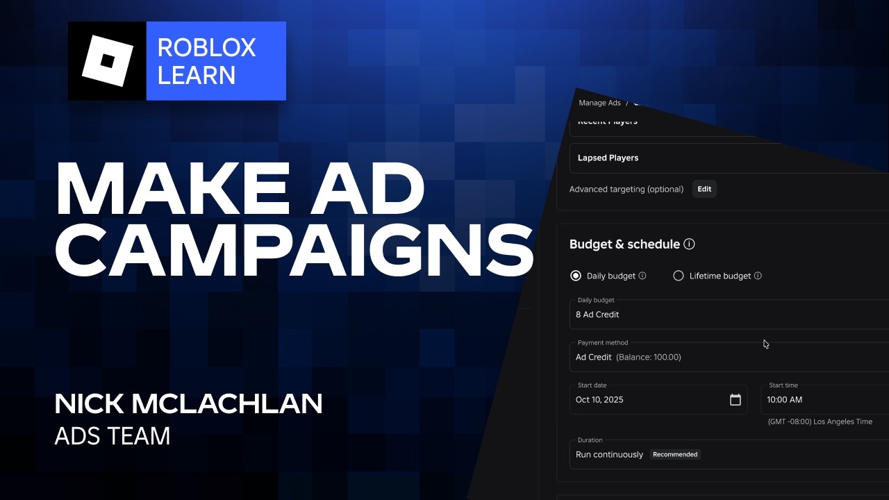 Как создать рекламную кампанию с помощью Roblox Ads Manager
