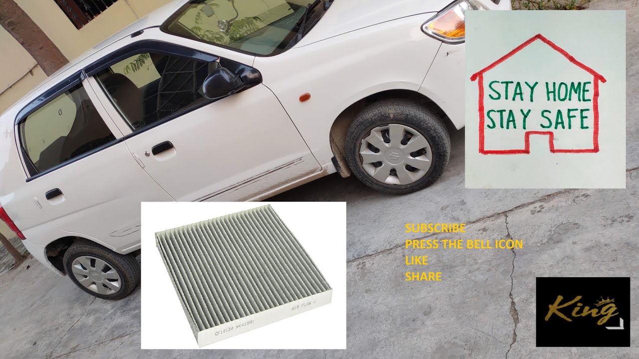 CABIN AIR FILTER (AC) CLEANING/ REPLACEMENT - ALTO K10 - IN HINDI