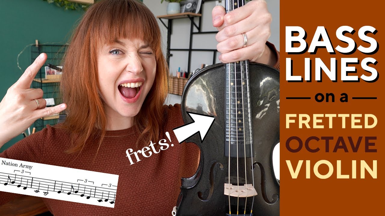 Playing famous bass lines on a FRETTED OCTAVE VIOLIN