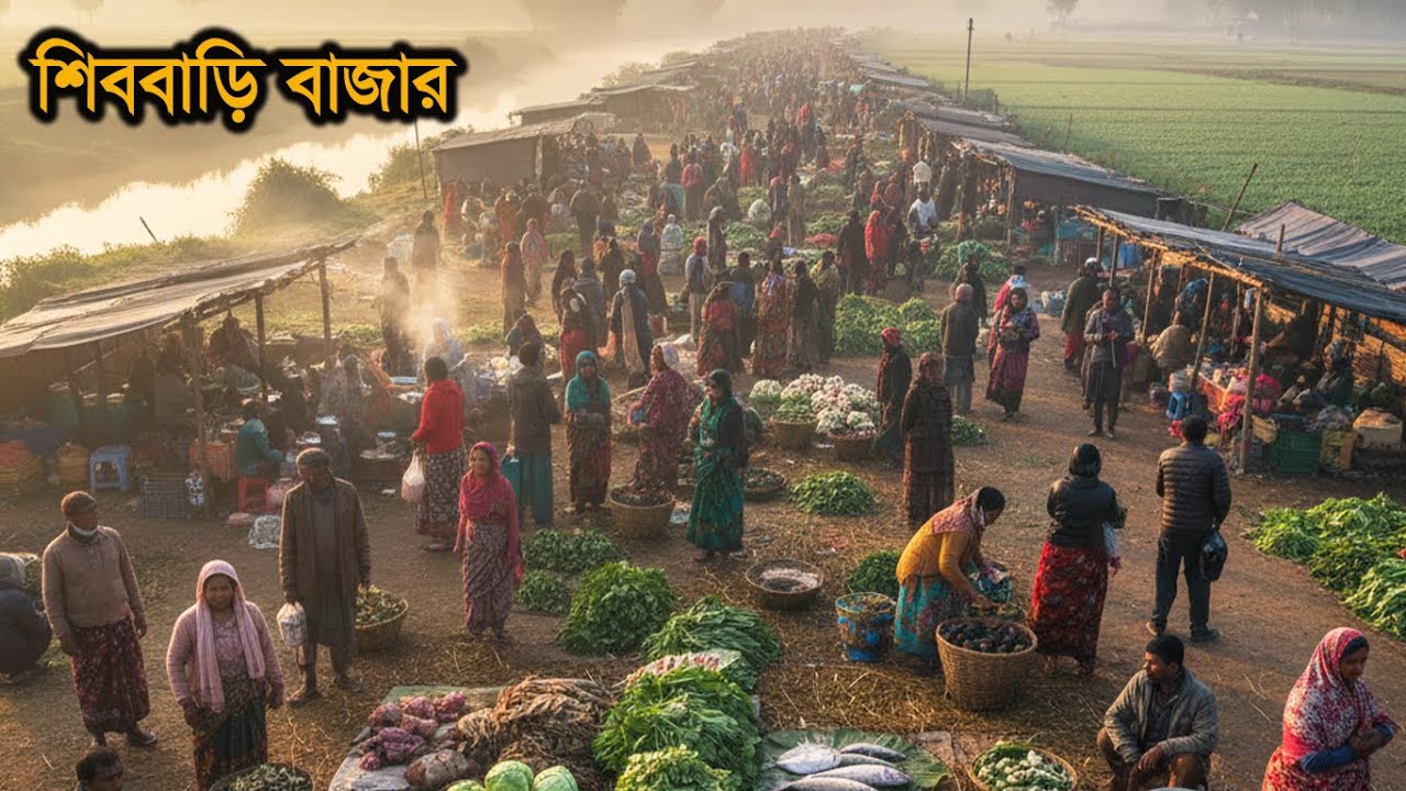 বলেশ্বর নদীর পাড়ে ভোরের গ্রামীণ হাট, শিববাড়ি বাজারে শীতের সকাল| A Winter Morning at Shivbari Market