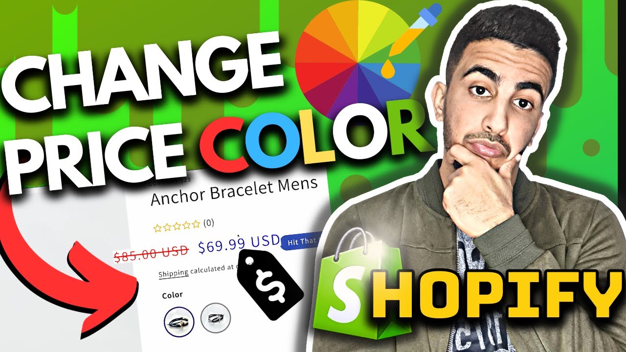 Как изменить цвет цены в Shopify
