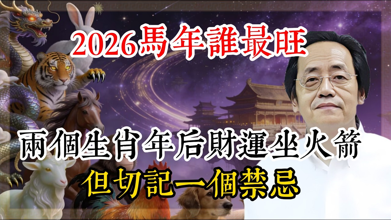 2026馬年誰最旺？倪海廈親傳：這兩個生肖年後財運“坐火箭”，但切記一個禁忌！#倪海廈 #倪海廈學術講堂 #中醫養生 #經方中醫 #自然療法 #養生之道 #中醫理論  #中華醫學