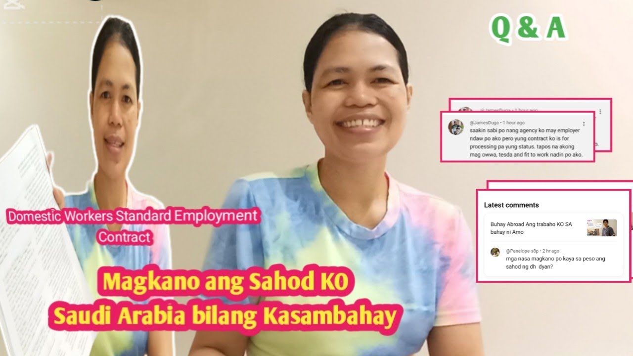 Magkano ang Sahod KO bilang DH  dito SA Saudi Arabia /Ano ang province KO SA Pilipinas