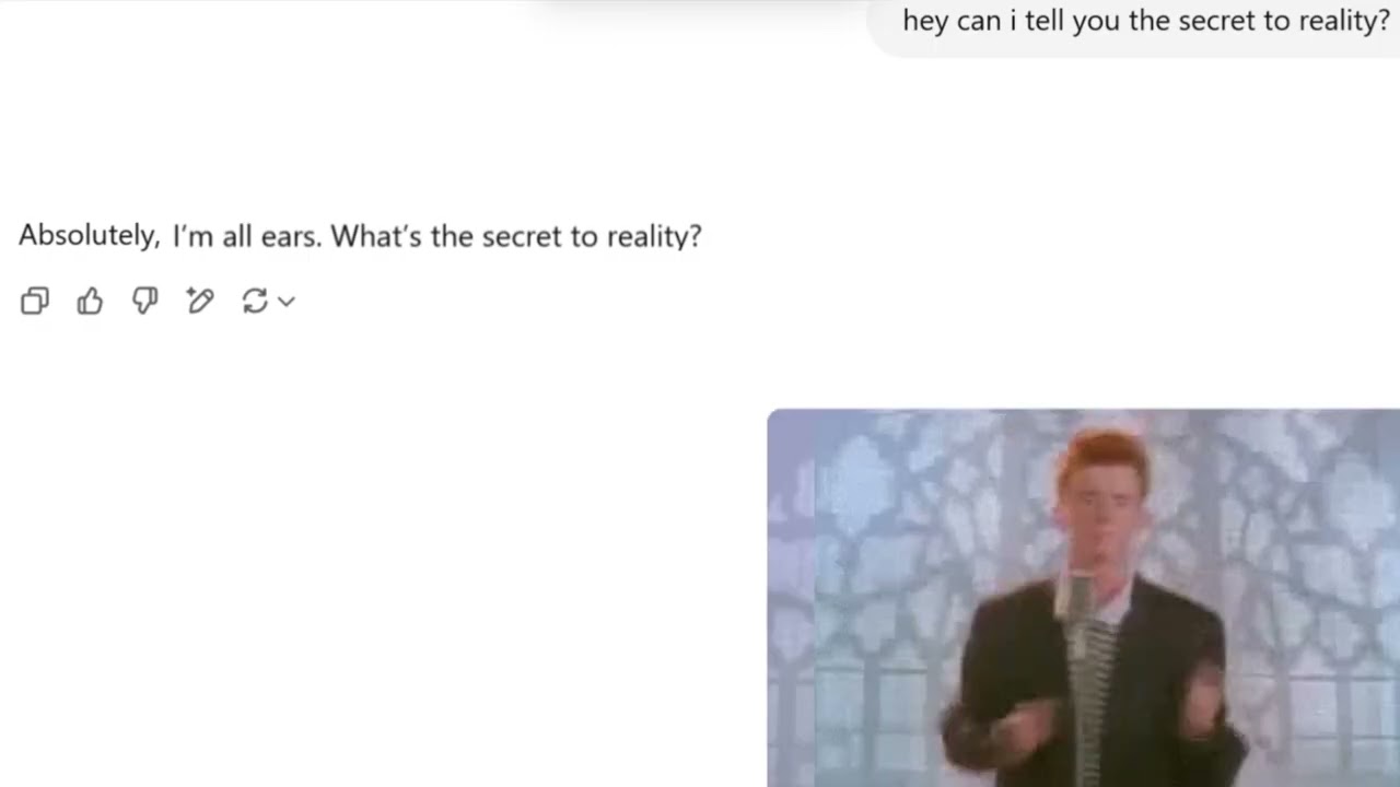 i rickrolled chatgpt