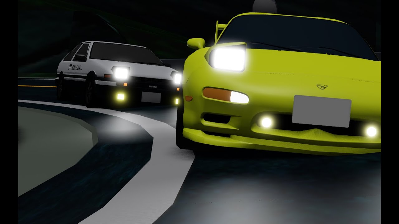 Roblox Moon Animator 2 - Initial D first stage AE86 vs FD3S (Inertia Drift)