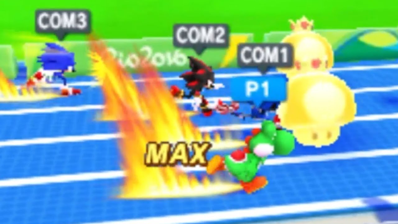 Mario & Sonic at the Rio 2016 Olympic Games - All Characters 100m Plus Gameplay