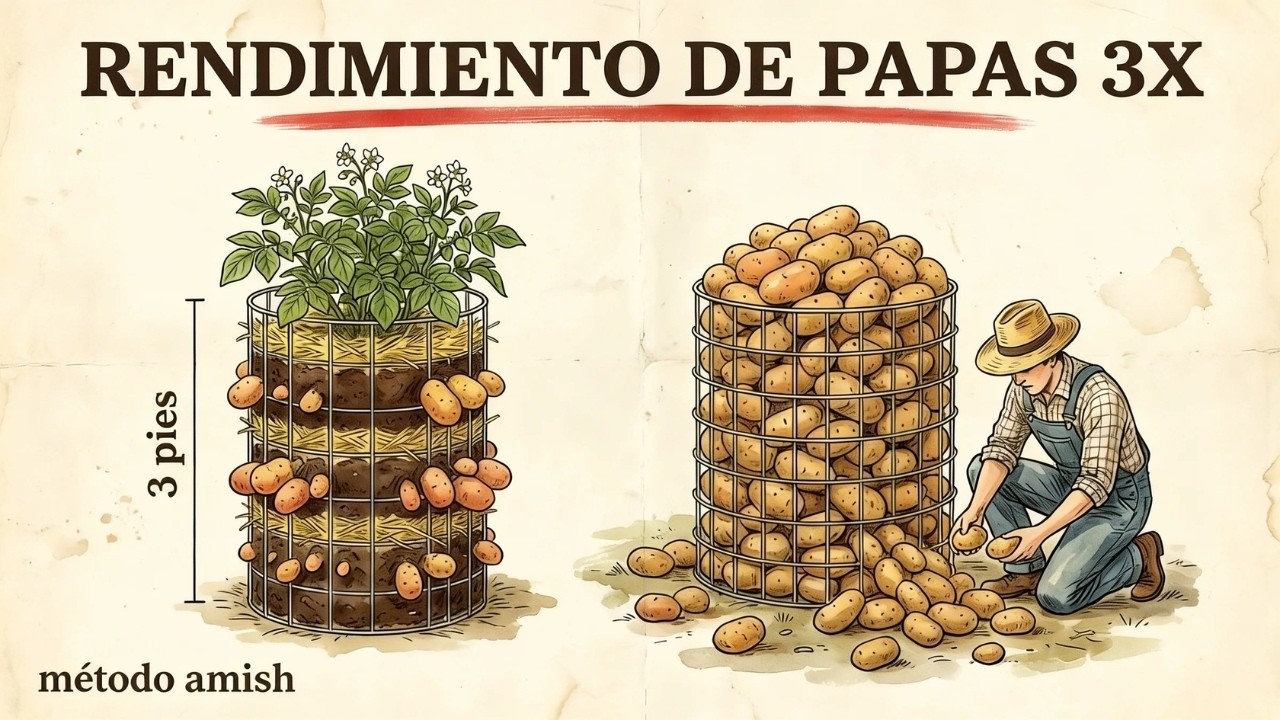 ¡2 pies cuadrados alimentan a una familia! El secreto Amish de las patatas revelado