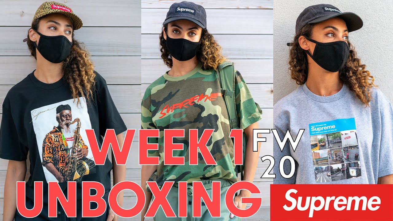 SUPREME WEEK 1 FW20 MEGA UNBOXING AND STYLING HAUL! Release Day Cops, Sizing, Fit and ACCESSORIES!