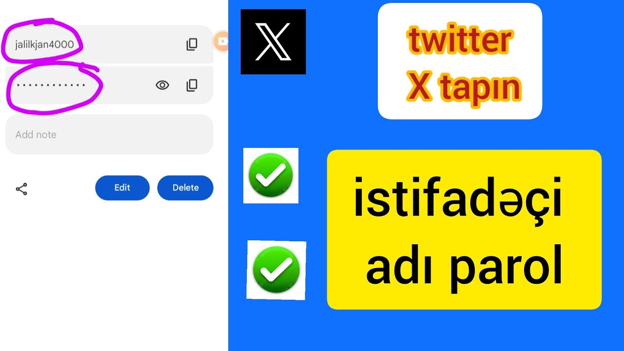 Twitter X istifadə&ccedil;i adınızı və şifrənizi necə bərpa etmək olar|Twitter X İstifadə&ccedil;i Adı və Şifrəni