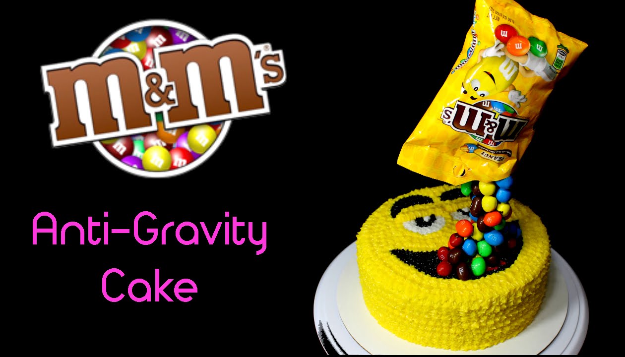 M&M's Anti-Gravity Cake