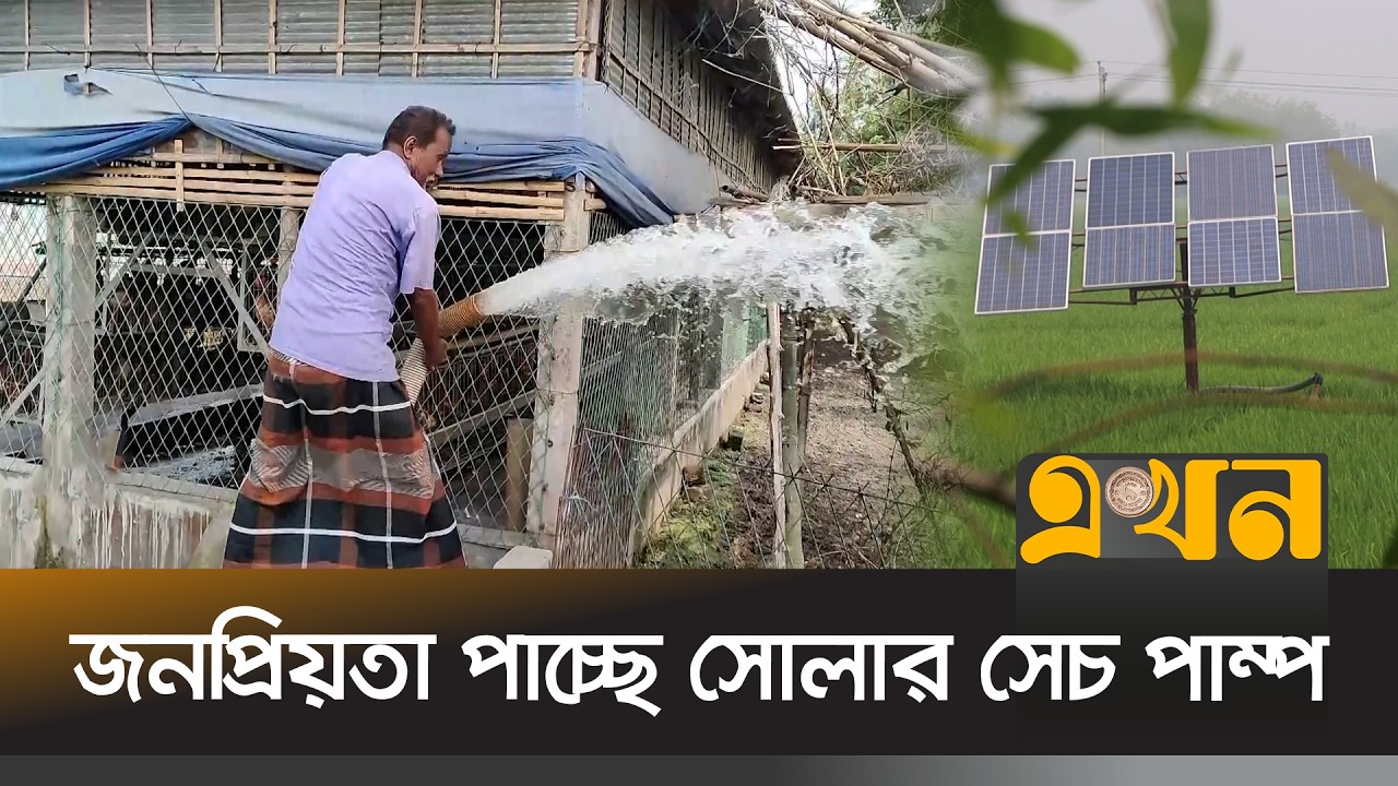 কমছে ডিজেল নির্ভরতা, কমবে কৃষি ব্যয় | Solar Irrigation Pump | Thakurgaon | Ekhon TV
