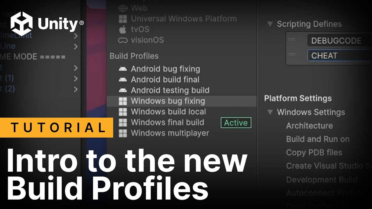 Introduction to build profiles in Unity 6