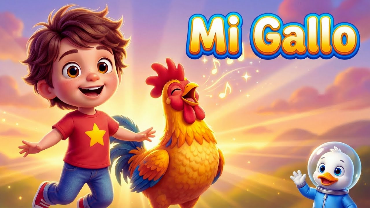 Kikirikí 🎶 El Gallo Me Despierta | Canción Infantil para Empezar el Día con Alegría 🐓🌞