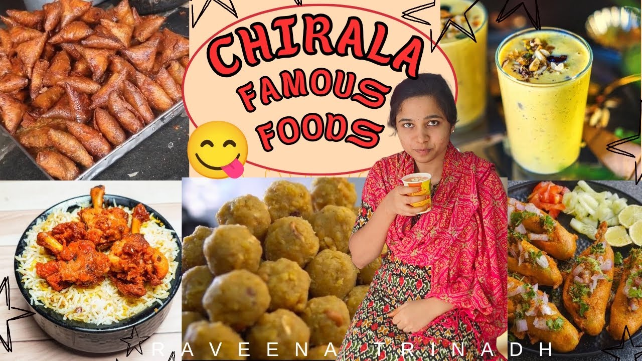 Popular Foods in Chirala |Pattabhi Laddu| Pullaiah Bajji |Katri Gouse|Sweet Samosa| Raveena Trinadh|