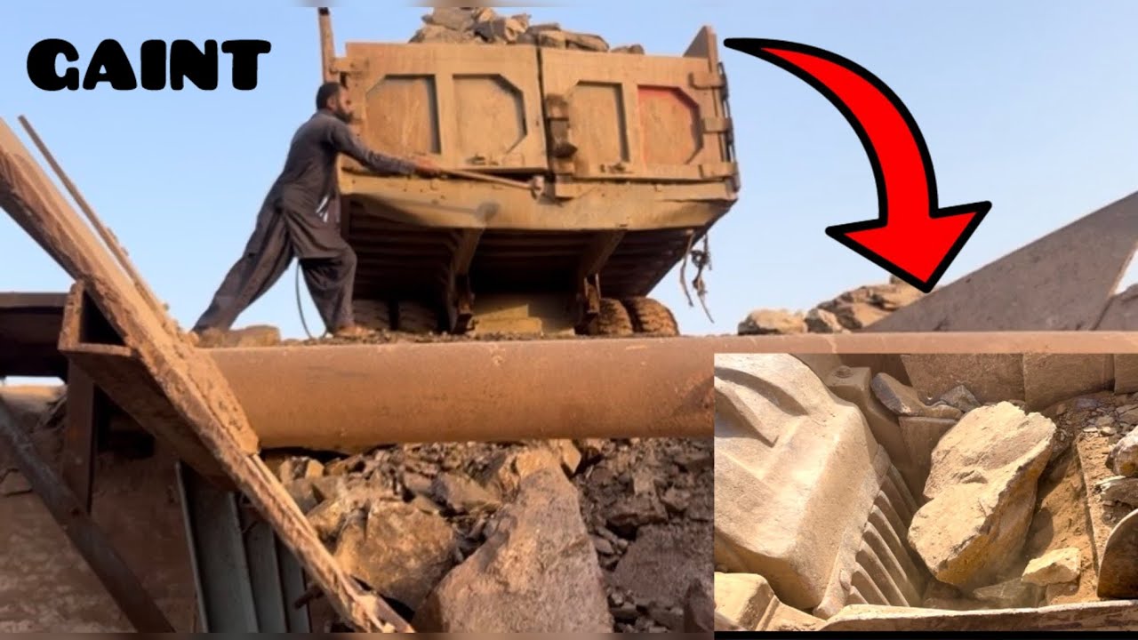 Heavy Duty Jaw Crusher in Quarry | Satisfyingb Rock- Stone Crushing Action #rockcrusher #jawcrusher 