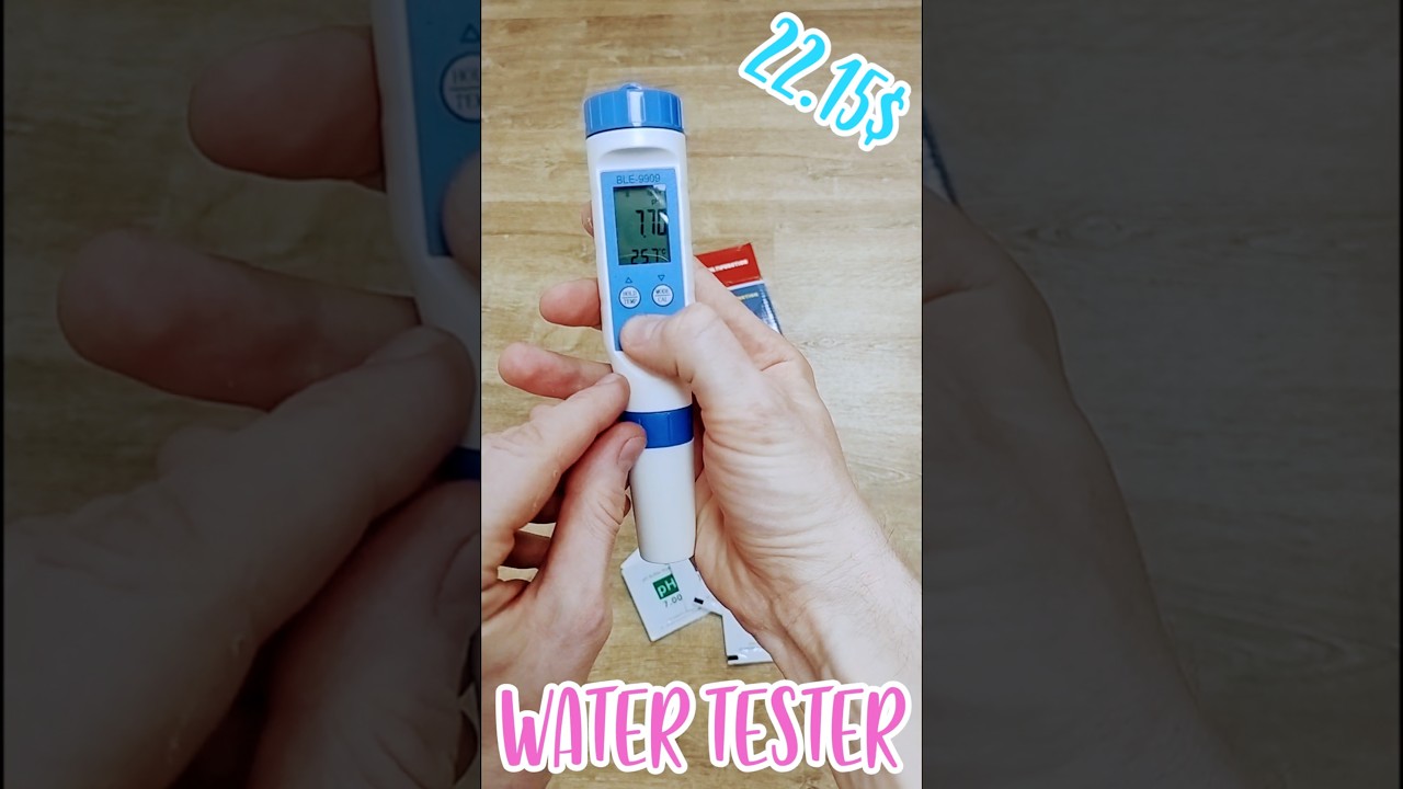 Тестер качества питьевой воды YIERYI BLE-9909 pH EC TDS SALT TEMP ppM с Bluetooth управлением