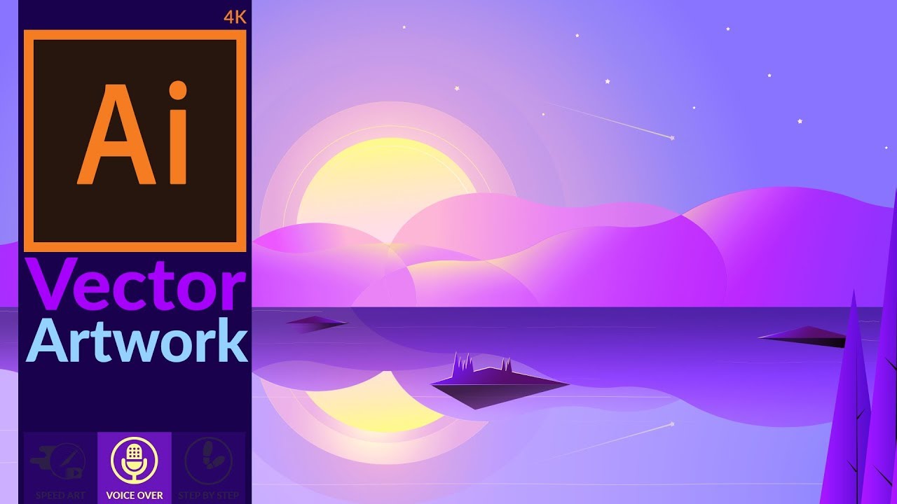 Fantasy Scenery artwork in Adobe Illustrator CC | Tutorial