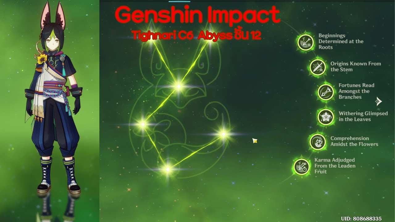 Genshin Impact Tighnari C6 Abyss ชั้น 12