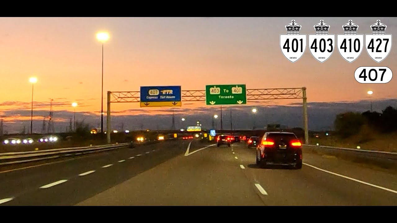 [2023/76] Toronto Freeways - Dusk Drive to Pearson Airport