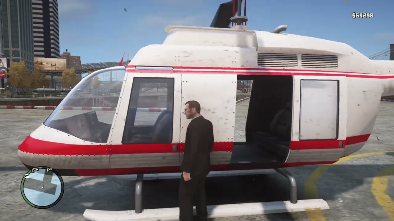 GTA 4 PC Remastered [4K] - Midair Helicopter Takedown