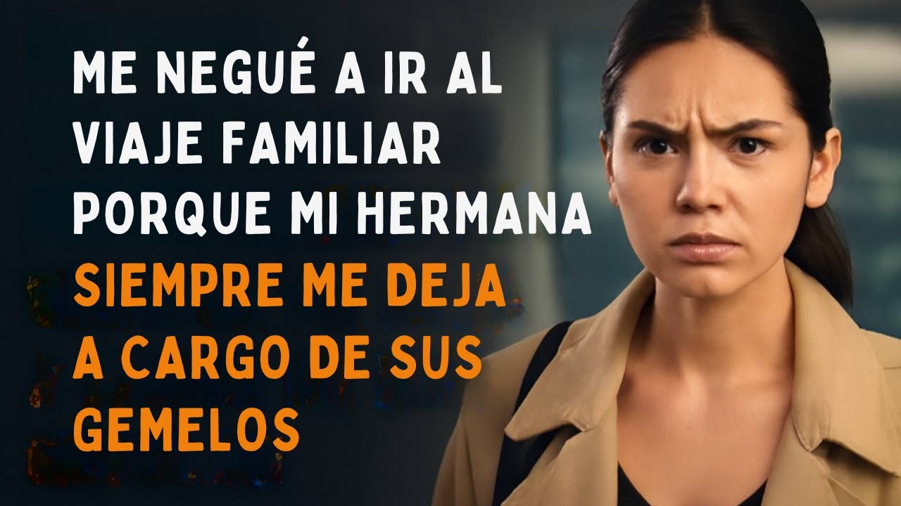 Me negué a ir al viaje familiar porque mi hermana siempre me deja a cargo de sus gemelos.
