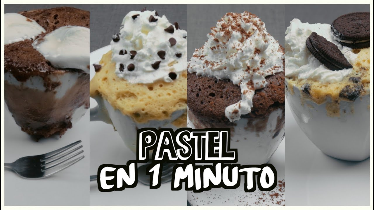 PASTEL EN UNA TAZA SIN HORNO EN 1 MINUTO (4 IDEAS) | Cristóbal Pesce
