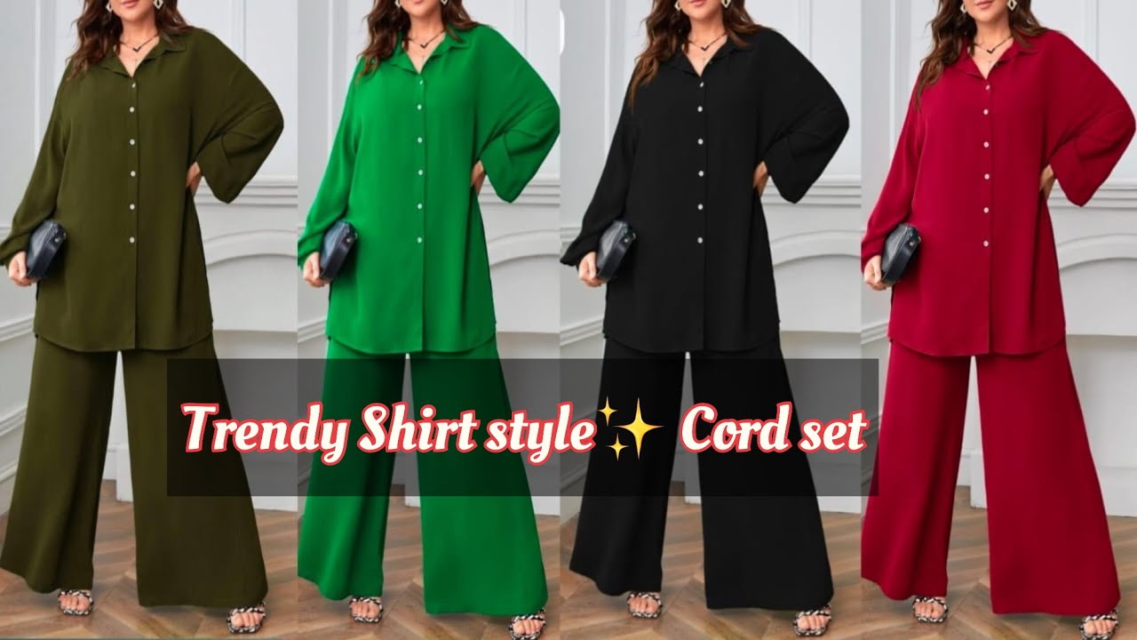 Trendy🔥cordset Top/Shirt Design cutting & stitching/Front Open Cord Set Dress/Top DIY/ shirt collar 