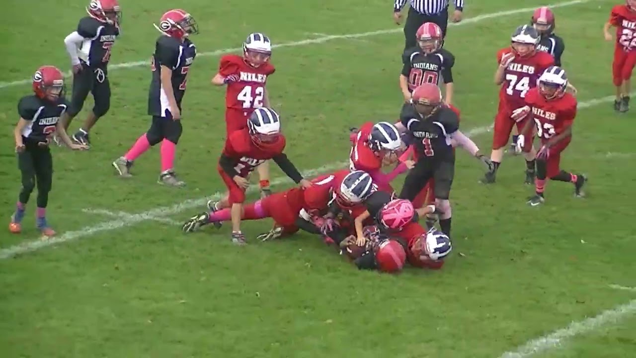 Niles Red Dragons vs Girard Little Indians  | Battle of 422 | 10U | Bad Refs | 2014 | Peewees