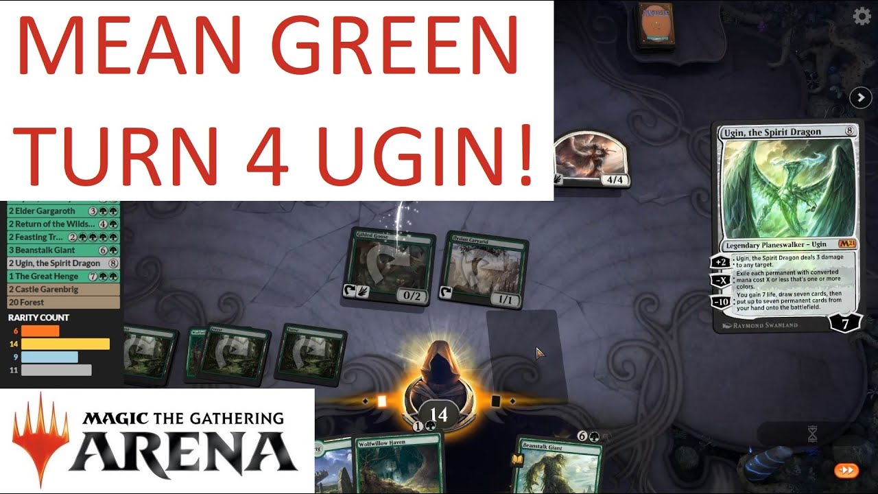 Mean Green - Mono Green Ramp | TURN 4 UGIN!!  | 2021 Standard MTG Arena | Magic the Gathering
