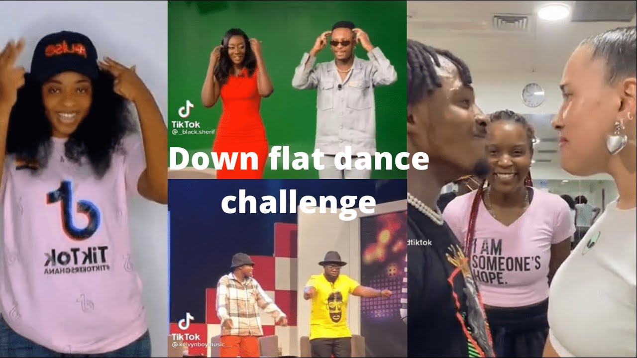Down Flat Dance Challenge # Kelvynboy # Ghana music