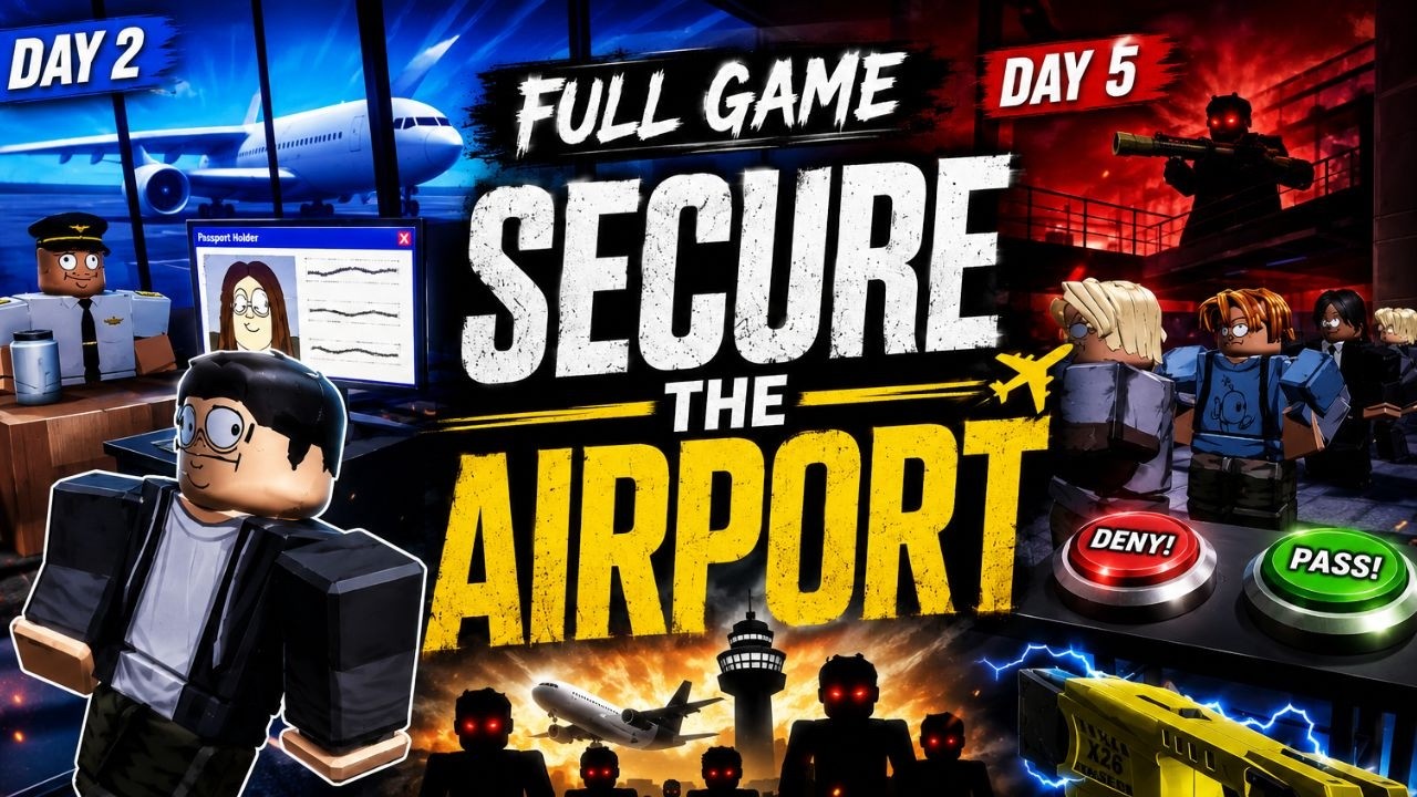 I Beat SECURE THE AIRPORT in Roblox! ✈️ Full Game Walkthrough All Days + Ending