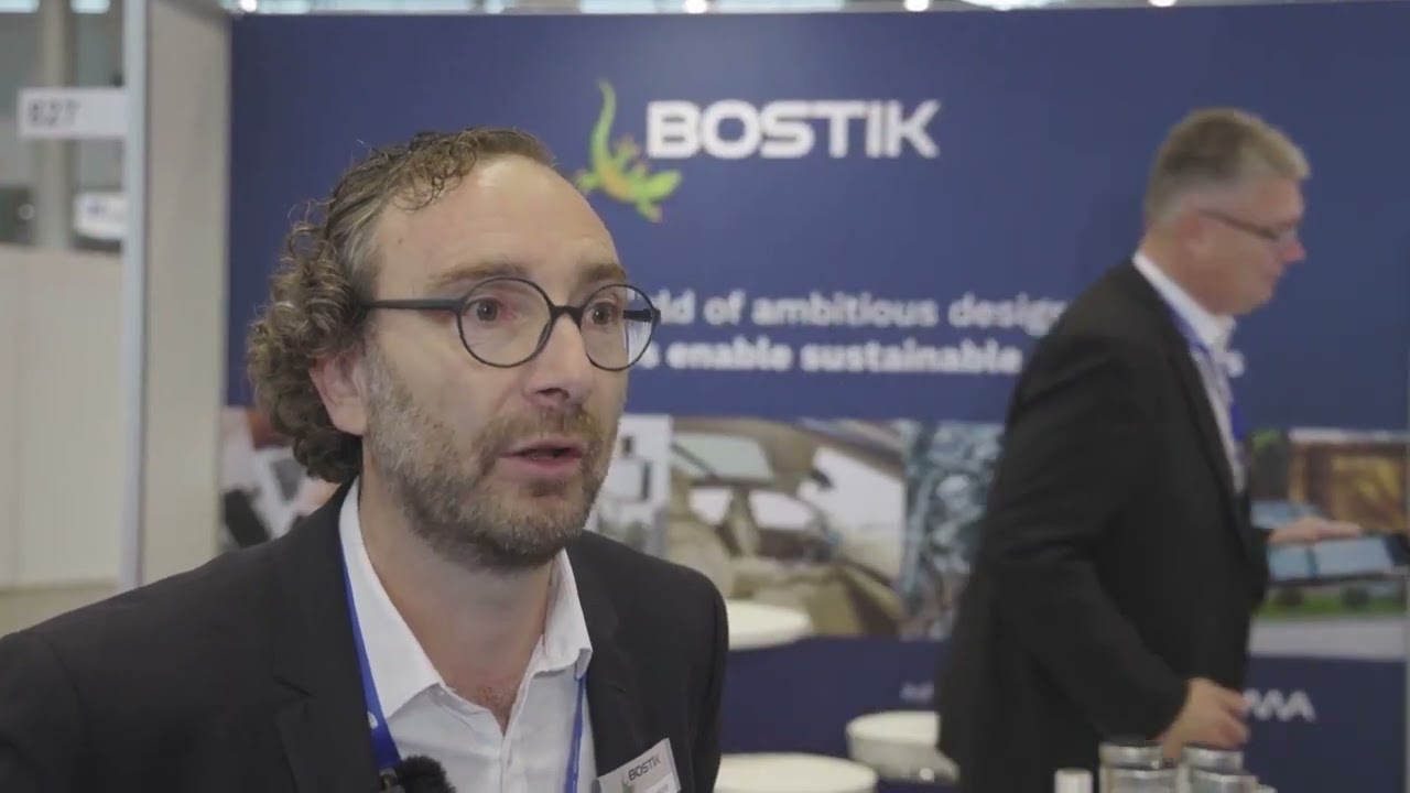 Jerome Alexandre from Bostik speaks to the Adhesives & Bonding Expo Europe team