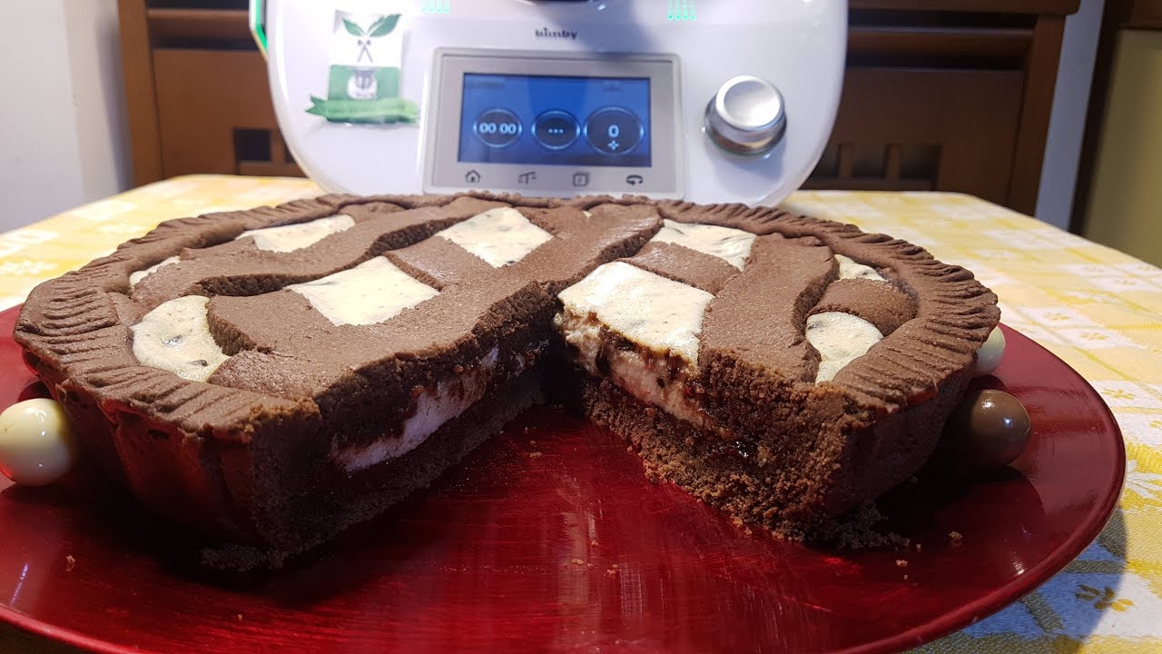 Crostata al cacao con crema di ricotta per bimby TM6 TM5 TM31