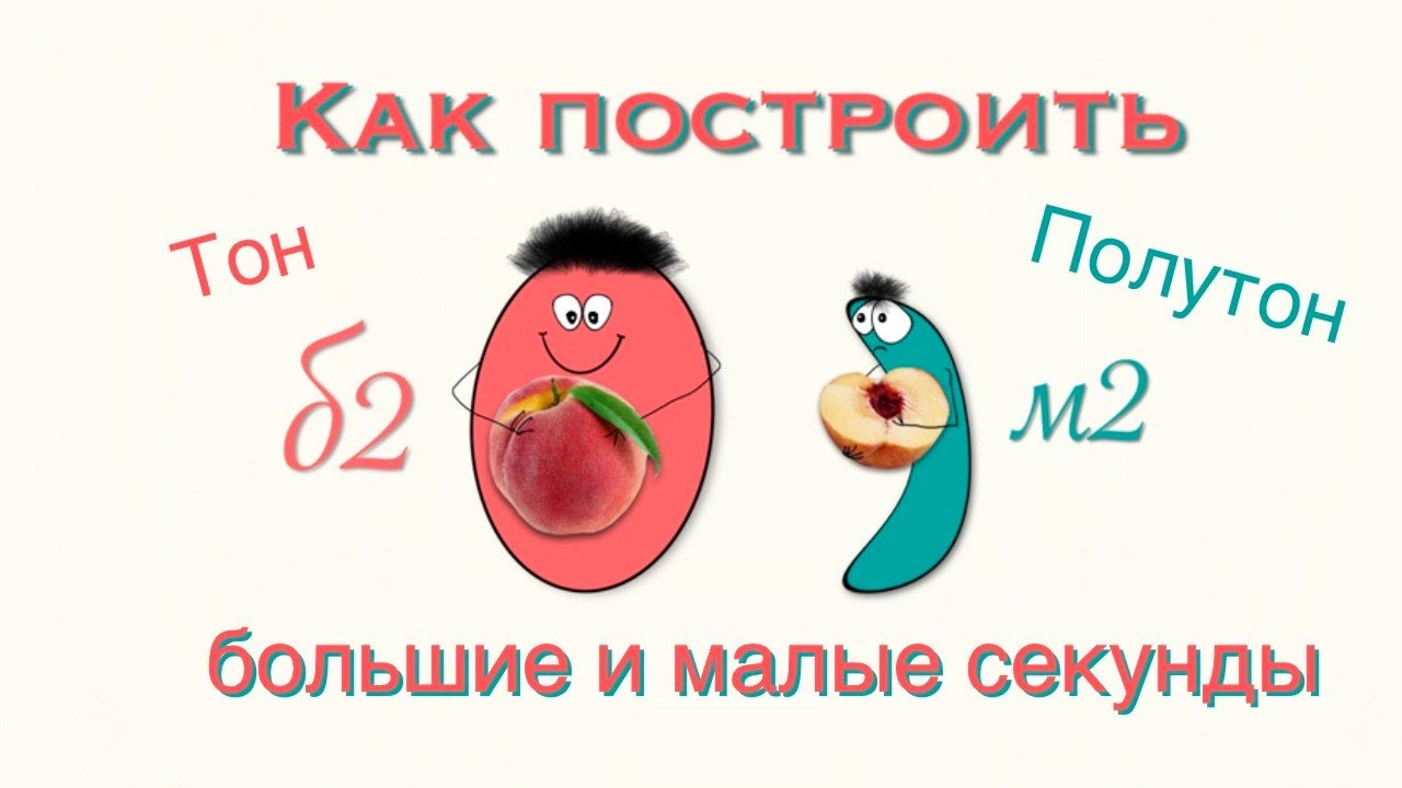 Как построить большие и малые секунды Что такое тон и полутон