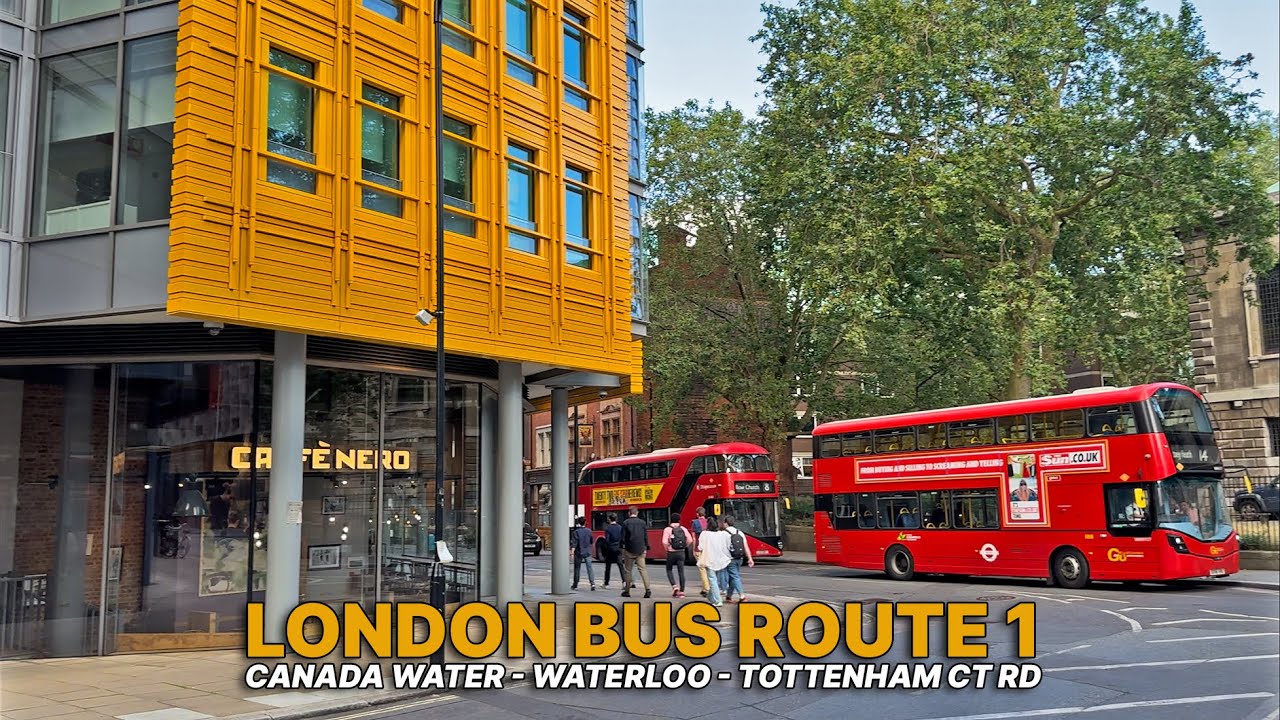 Immersive London Bus Ride from Canada Water to Tottenham Court Road in Central London - Bus Route 1