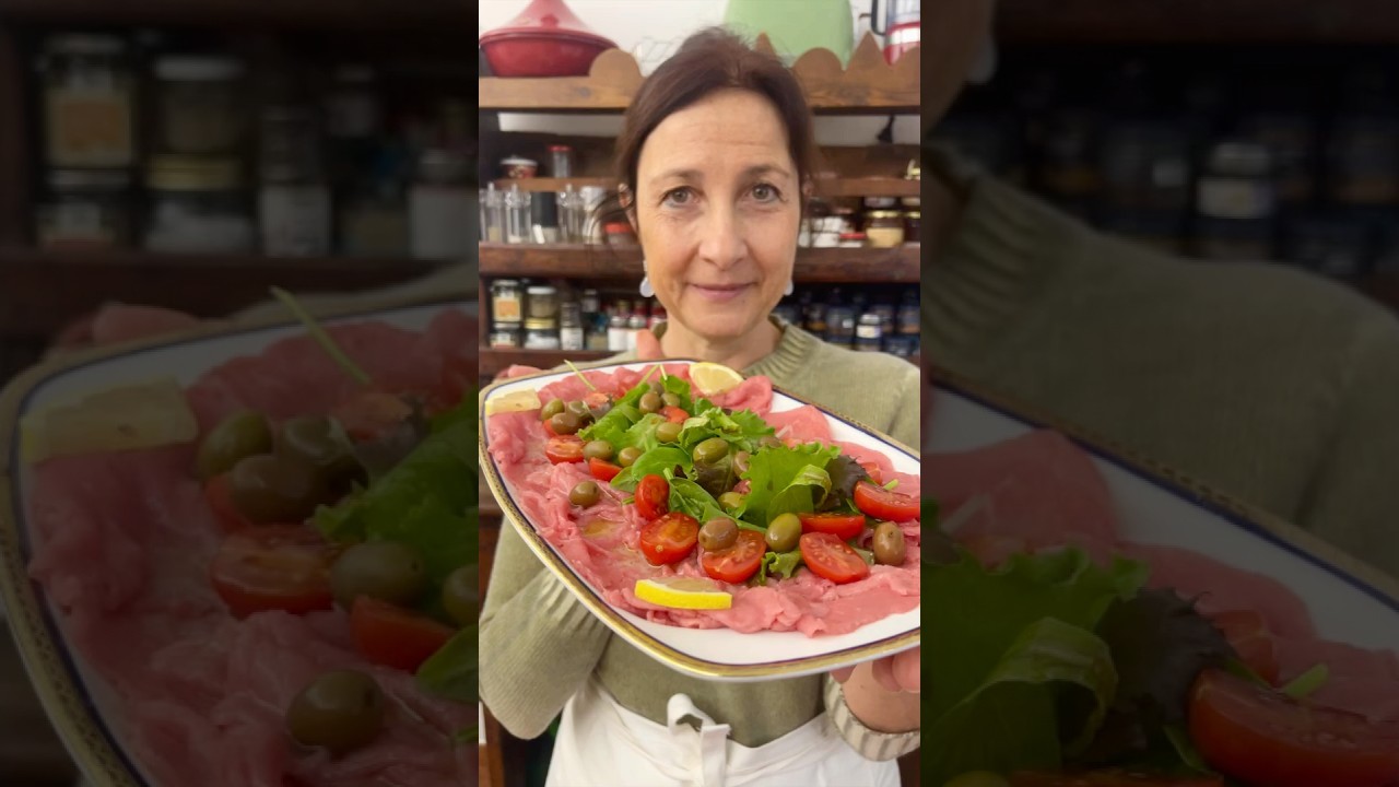 Antipasto di carpaccio di manzo saporito