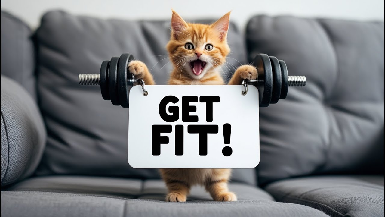 Fat Cat&rsquo;s Weight Loss Journey Begins! 🐾 | Cute & Funny Gym Video🐈 #cat #catlovers