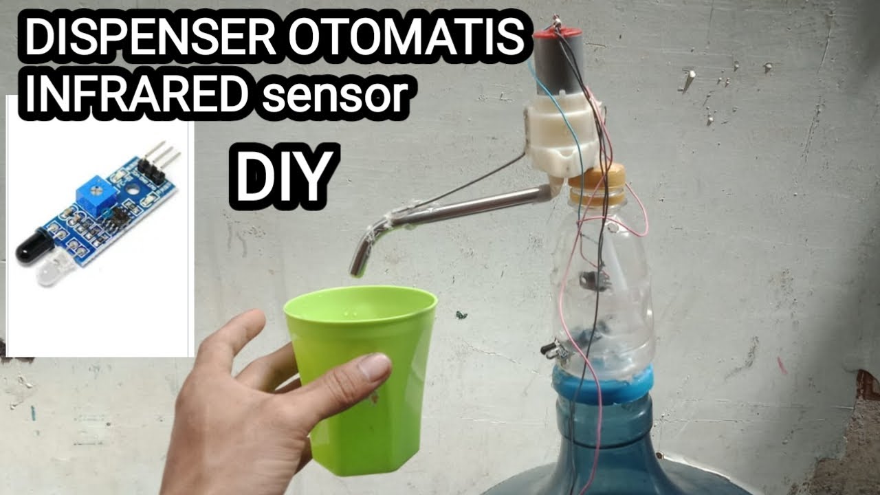 cara membuat pompa galon otomatis  sensor infrared #hobi  #sains #tukanglistrik #teknisi